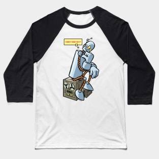 Robot Thinker Baseball T-Shirt